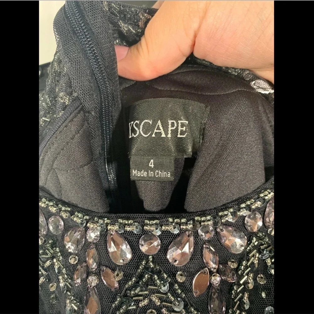 NWD XSCAPE Embellished‎ Chiffon Sheath Dress